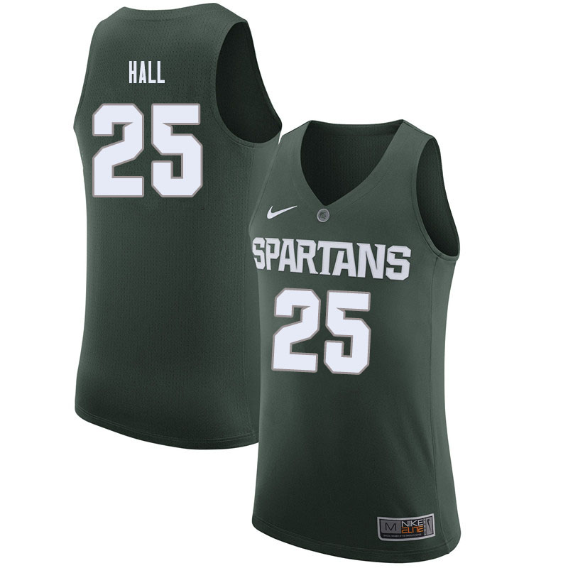 Men Michigan State Spartans #25 Malik Hall NCAA Nike Authentic Green College Stitched Basketball Jersey LF41G28PE